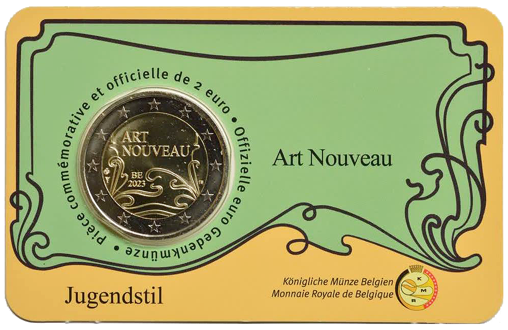 2 euros conmemorativa Art Nouveau en Bélgica